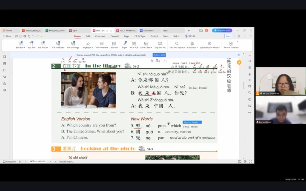SESI PEMBELAJARAN DI YANQING